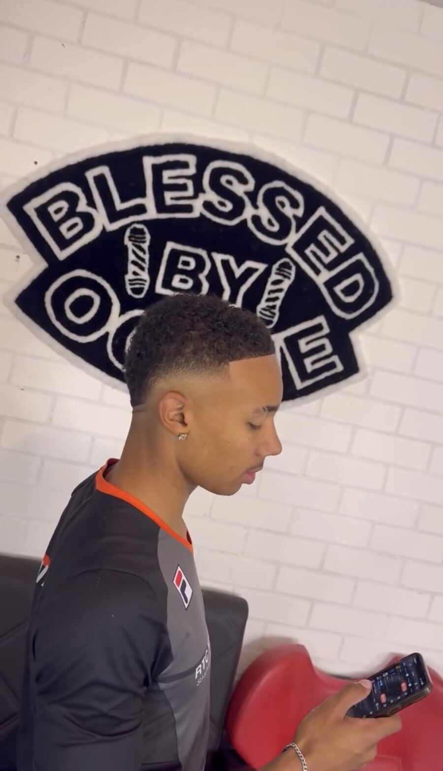 Curly top fade