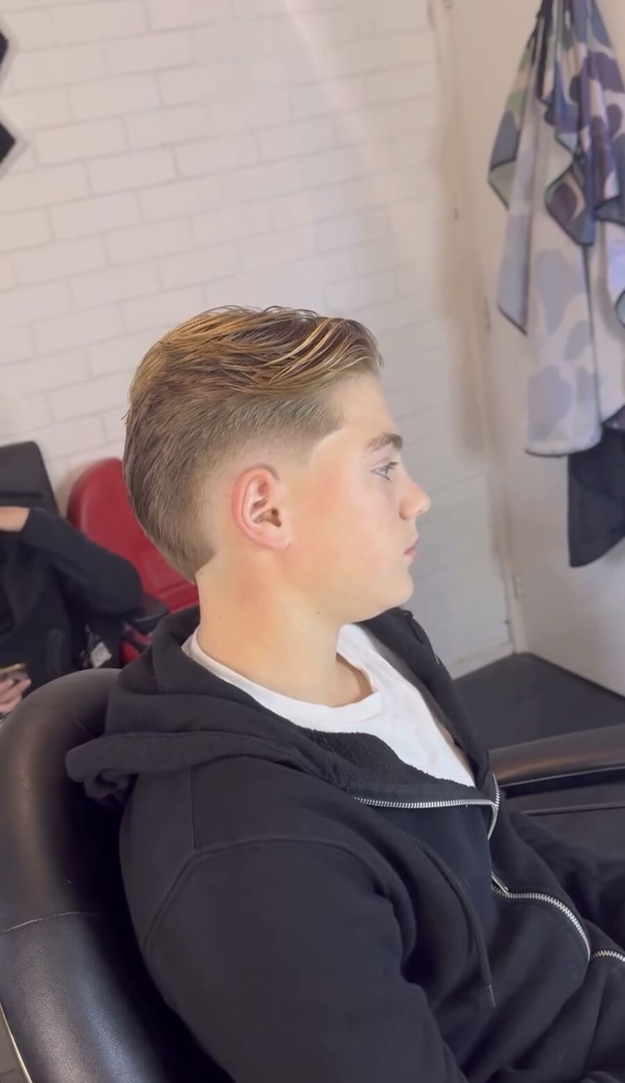 Side-swept fade